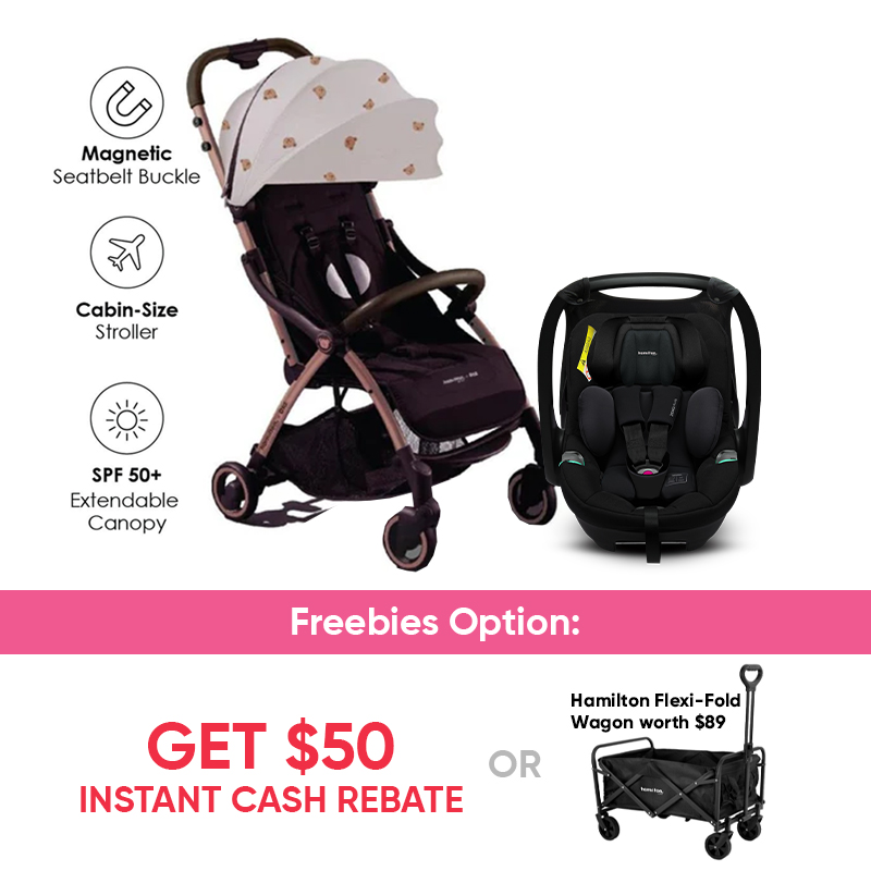 [Special Edition] Hamilton X1 Plus x DTD (Bear) MagicFold Stroller Travel System